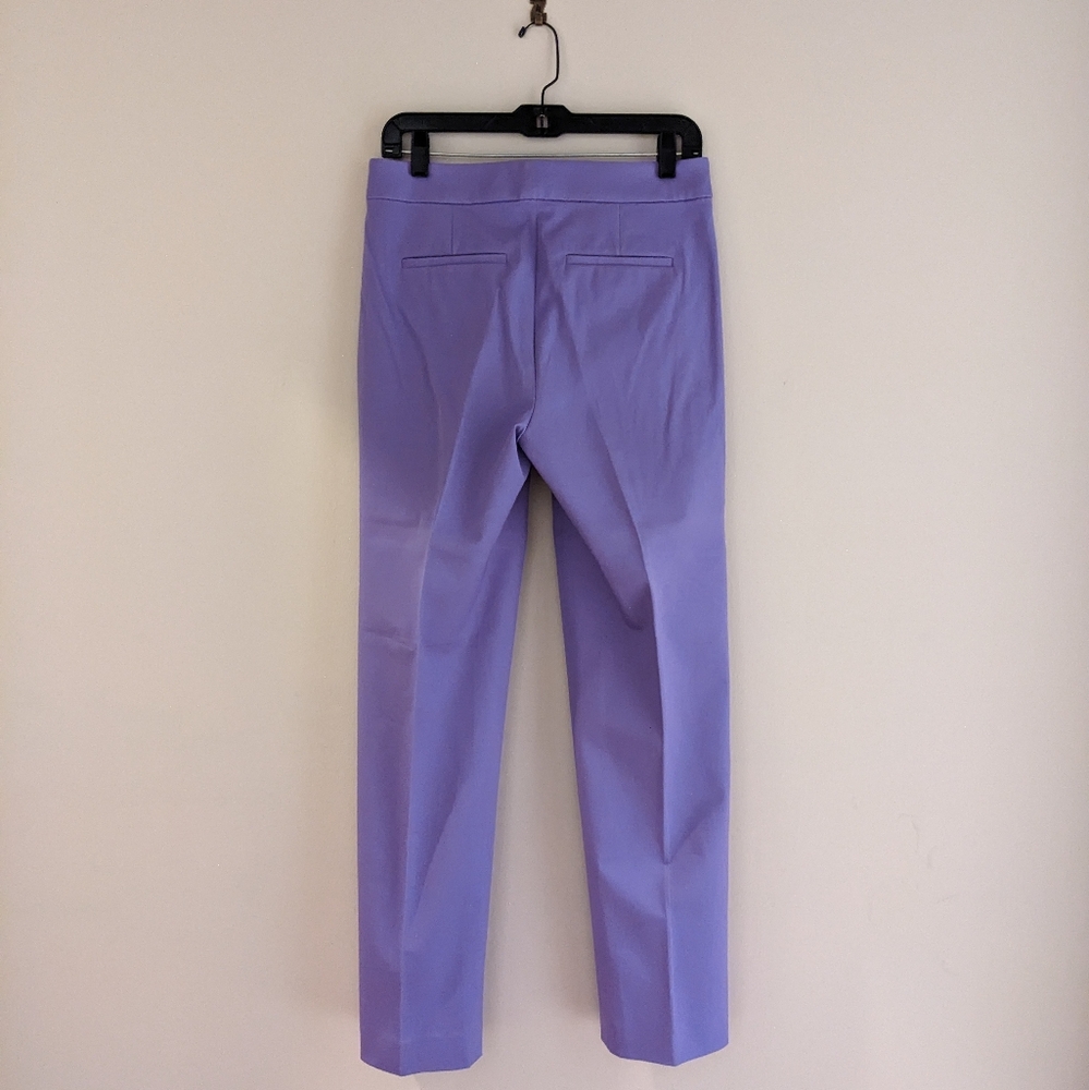 J. Crew Tall Kate straight-leg pant in bi-stretch cotton blend - Violet Bouquet - Picture 5 of 5